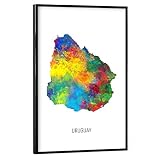 artboxONE Poster mit schwarzem Rahmen 30x20 cm Kartografie 