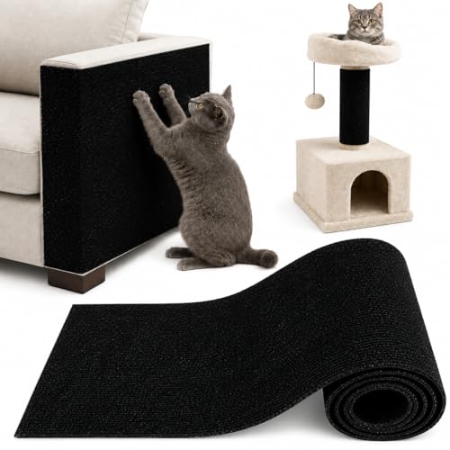 Griffoir chat canapé protection anti griffe sisal noir 200x40