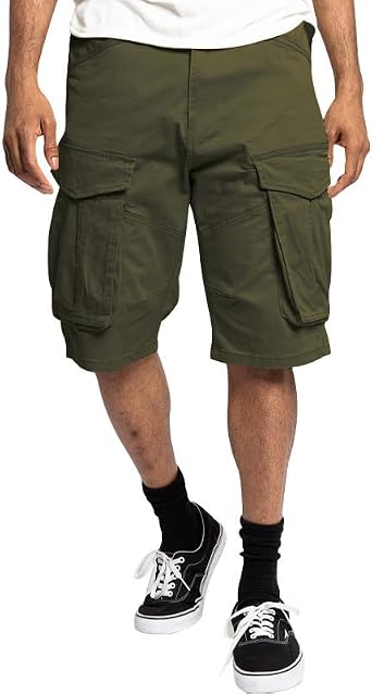 Mens Summer Casual Cargo Shorts Fashion Lightweight Loose Fit Short Pants Drawstring Elastic Waisted Outdoor Shorts