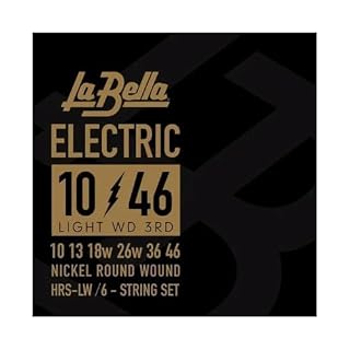 La Bella HRS-LW Light Wound 3rd Nickel Round Wound 6-String Electric Guitar 10-46 - Les Beatles, Paul McCartney, John Lennon, RIngo Starr, George Harrison