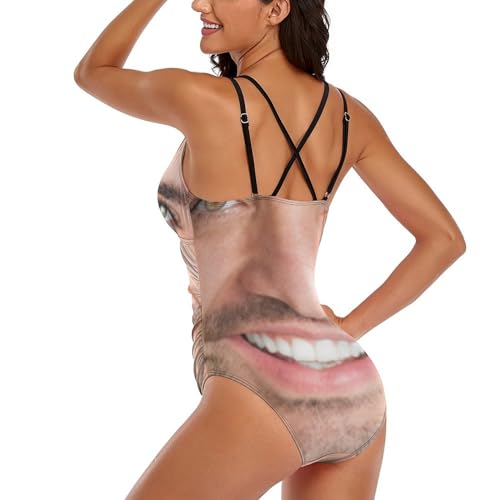 Custom Bathing Suit with Husband Face for Women One Piece Personalized Funny Bikini Suit Swimsuit Swimwear3