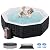 Inflatable Hot Tub, 4-6 Person Large Polygon Blow Up Portable Hot Tub, Leak-Proof PVC Outdoor Spa with 130 Air Jets, Heater Pump and Insulated Cover, 77” X 77”X 25”
