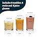 Libbey Brockton Tumbler, Juice and Rocks Glasses Set, Clear, Classic Cut Drinkware Set of 8, Elegant Dishwasher Safe Barware Glasses for Everyday Use