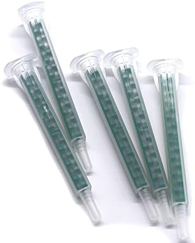 YINENGD 50pcs Mixing Tube, 84mm Mixing Nozzle Syringe, Static Mixing Tube Green, AB Mixing Tube for Needle AB Glue Gun AB Plastic Tube