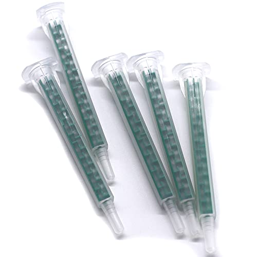 YINENGD 50 Stück Mischrohr, 84mm Mischdüse Spritze, Statisches Mischrohr Grün, AB Mischrohr für Nadel AB Klebepistole AB Kunststoffrohr
