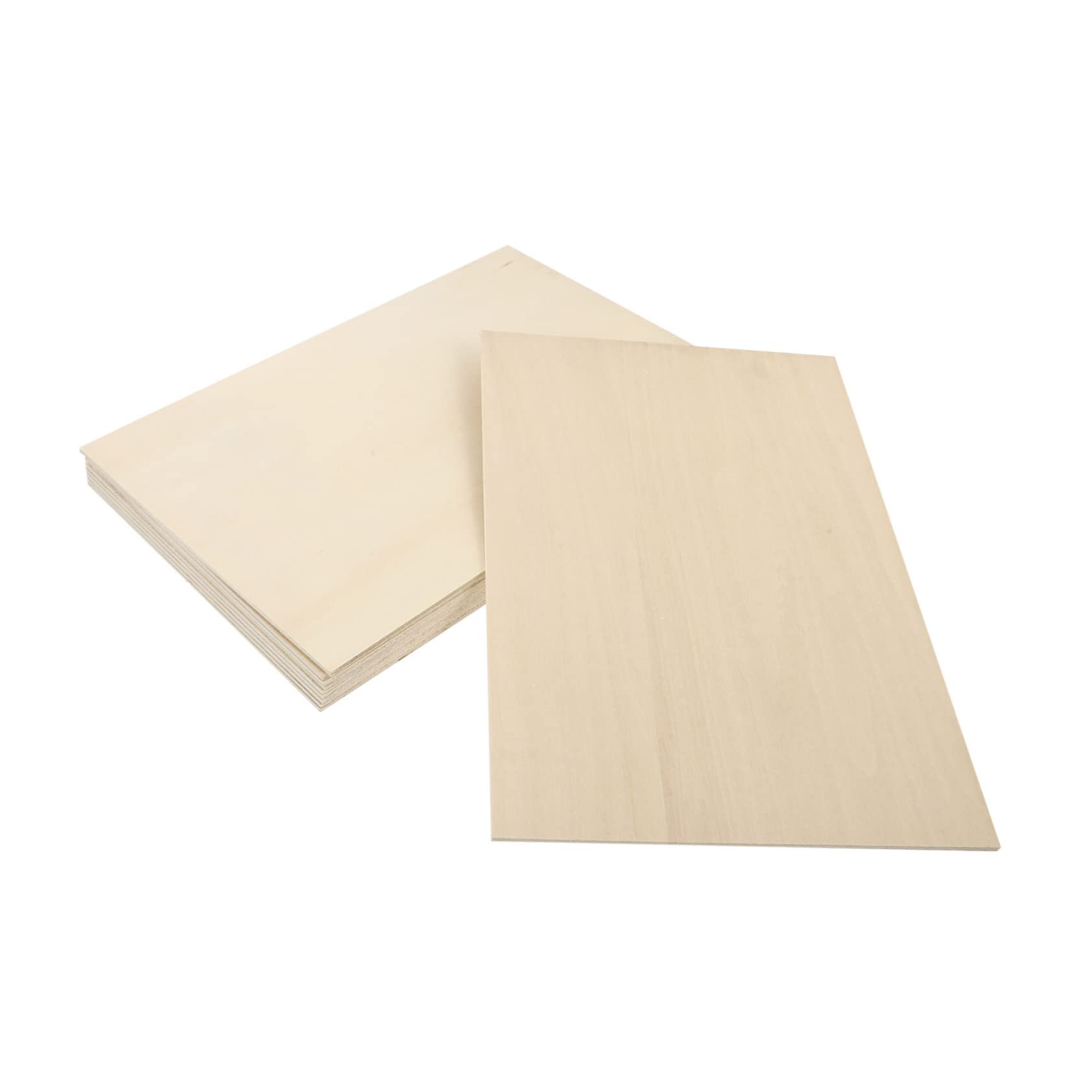 Tablillas Madera de Tilo, Contrachapado para Manualidades y Pirograbado, 10 Piezas Beige, Seguro para Niños, sin Olor