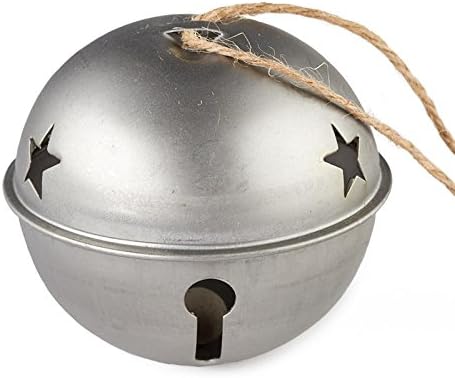 Factory Direct Craft Set of 6 Matte Metal Star Cutout Jingle Bell Ornaments