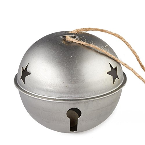 Factory Direct Craft Set of 6 Matte Metal Star Cutout Jingle Bell Ornaments