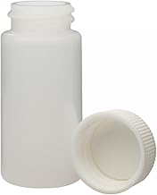 Wheaton 986720 HDPE 20mL Liquid Scintillation Vial, with Polypropylene Foamed Polyethylene Lined Screw Cap Packaged Separately (Case of 1000)