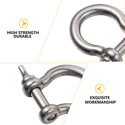 Manilha de aço inoxidável ajustável com 8 peças da Tehaux, manilhas de metal ajustáveis M4/M5/M6/M8
