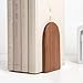 Bloepum Wooden Bookends Heavy Duty Bookshelf Anti-Slip Bookends(4pcs)