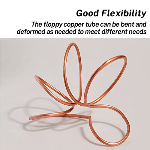 Quickun Copper Tube 1/4" Id × 5/16" Od (6-8Mm) Seamless Round Pipe Tubing (3.28Ft) #TOP3