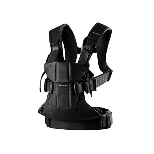 BabyBjörn Mochila Porta Bebé One, Mezcla de algodón, Negro