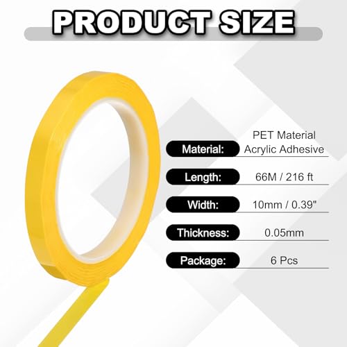 Ruban d'identification pour instruments de précision PET jaune haute température