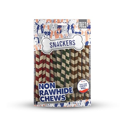 Image of Non-Rawhide Dog Chews, Two Tone Chewy Roll for Dogs, 225g | Safe & Digestible Treats | Healthy Chew Sticks for All Breeds & Sizes