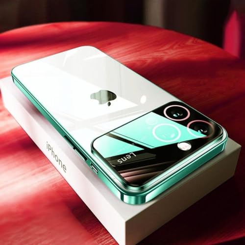 Soft cover iPhone 11 vert étui de téléphone silicone transparent avec lentille en verre