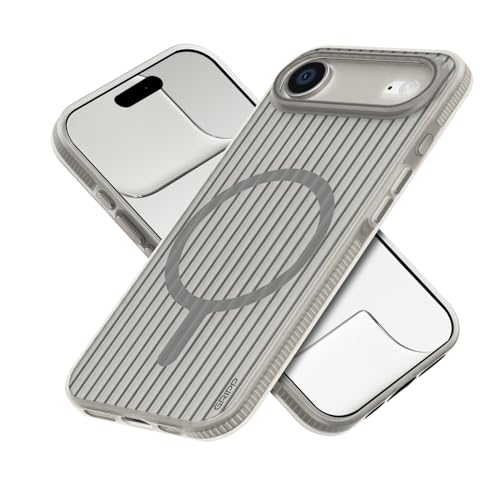 Image of GRIPP Slimfit Case Compatible with Mag-Safe for iPhone Air | Ultra-Thin, Corrugated Design, Matte Frosted Finish, Raised Edges, Anti-Scratch, Sleek & Lightweight Back Cover - Grey
