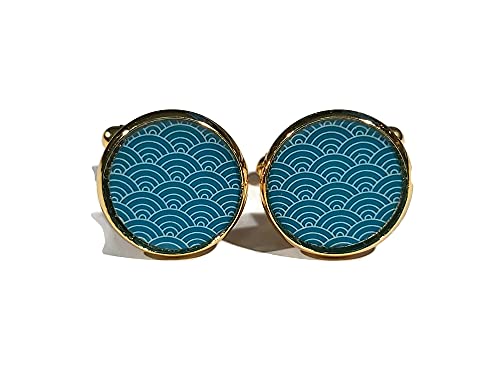 Boutons de manchettes costume Japon résine 14mm bijou chemise homme