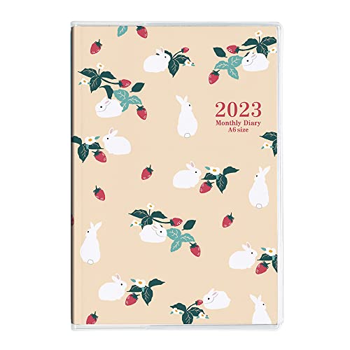 【2023年度版 手帳】 ノートダイアリー2023/A6/ウサギ NS-A601-23E