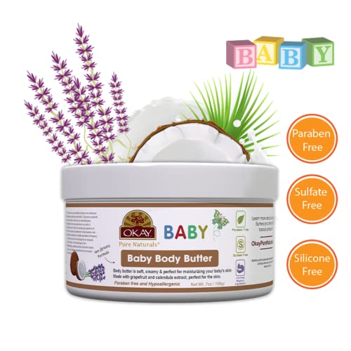 Okay | Baby Body Butter | For All Skin Types | Gently Moisturize And Protect | Nourishing | Free Of Sulfate, Silicone & Paraben | 7 Oz #TOP2