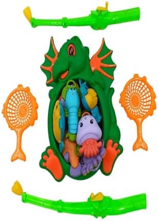 Hyd Balık Tutma Yakalama Oyunu 12 Parça Mıknatıslı Oltalı Deniz Canlıları Eğlenceli Eğitici Oyuncak - Görsel 3