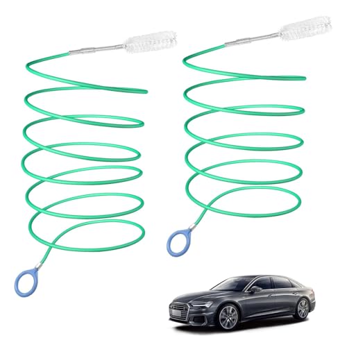 ChAusa 2Pcs Cepillo de Drenaje Flexible, Cepillo de Limpieza de Tubo de Coche Techo Corredizo, 300/500cm Herramienta de Limpieza de Agujeros de Drenaje Cepillo para Tanque Combustible Frigorífico