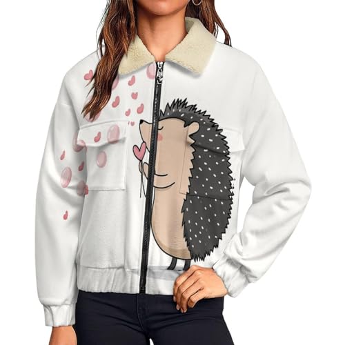 Chaqueta de invierno para mujer abrigo de erizos que te abraza con su calor