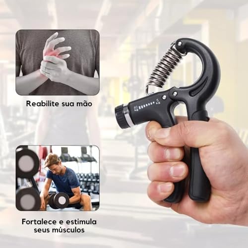 Hand Grip Fortalecedor Braços Antebraços Mãos Punho Pulso Resistente Regulável 5 a 60kg (CORES SORTI