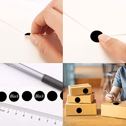 Smarsticker 1 Inch Round Blank Black Shooting Target Pasters Marksmanship 1,000 Permanent Color Coding Circle Dot Labels Adhesive Target Dots #TOP2