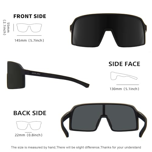 Image of MAXJULI Polarized Sunglasses for Men Women, Windproof Outdoor Sports Cycling Running UV400 Protection Sun Glasses 8121