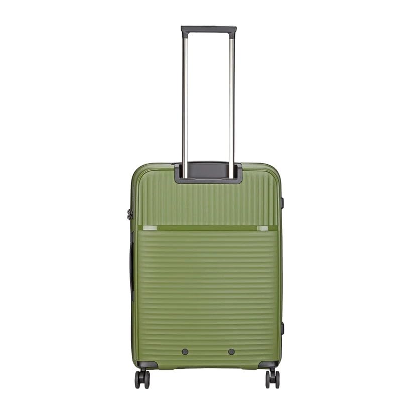 Image of VIP Lightweight Polypropelyne 8 Wheels Multistage Trolley,TSA Lock,Waterproof Reverse Zipper,Elegent Pinstripe Design Luggage Bag with 5 Years International Warranty (Green, Medium)