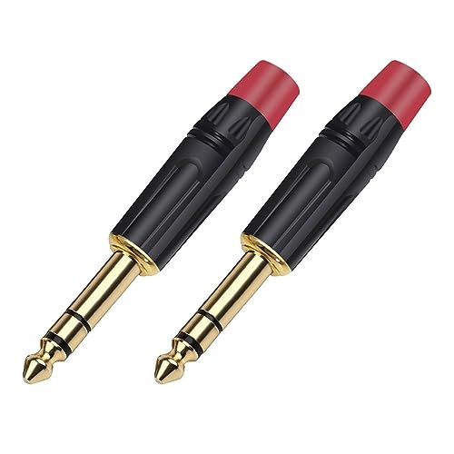 Prise jack 6.35mm mâle stéréo à souder pour fiche microphone 1/4 pouce