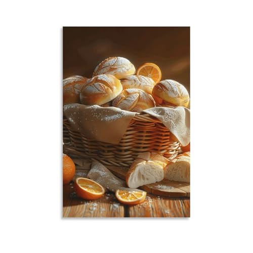 Toile murale panier de pain decoration suspendre salon chambre