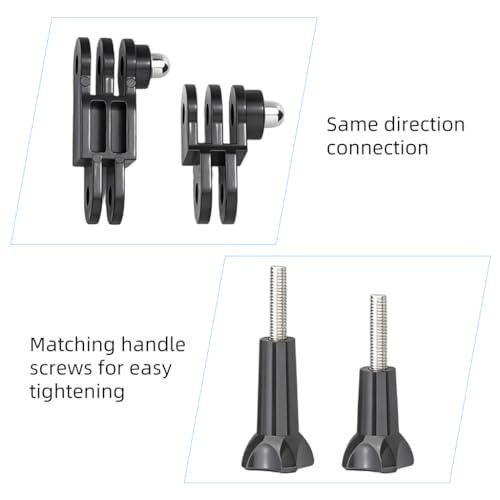 Image of ZIBUYU Adjustable Pivot Arm Adapter for GoPro, Straight Joint Mount Extension for Action Cameras, Gopro Helmet Mount for Flexible Multi-Angle Shooting and Secure Mounting on Helmets, Bikes