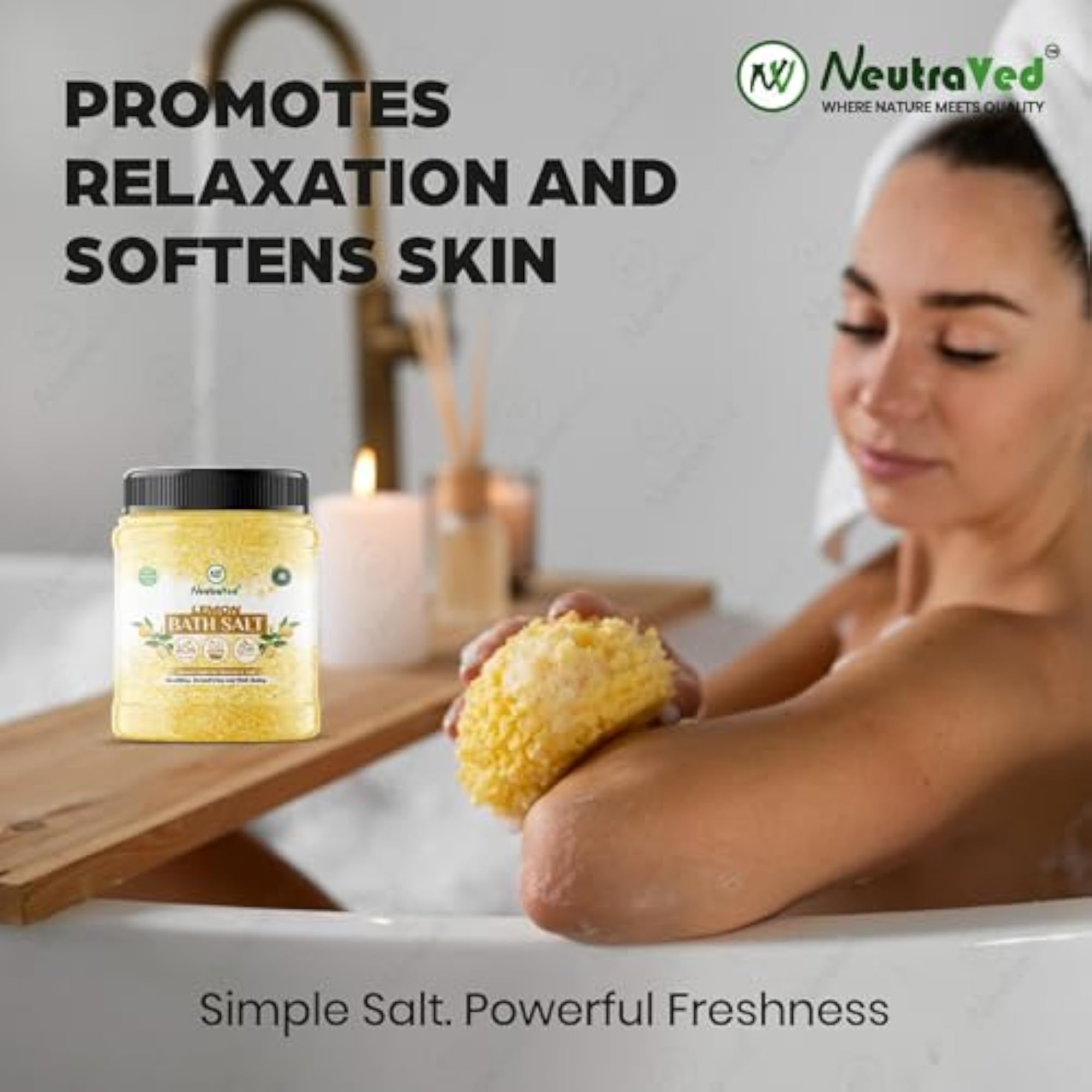 Lemon Infused Epsom Salt, 500g