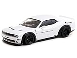Tarmac Works Challenger SRT Hellcat LB-Works - Lamley Special Edition White Global64 Series 1/64 Diecast Model Car T64G-TL039-WH