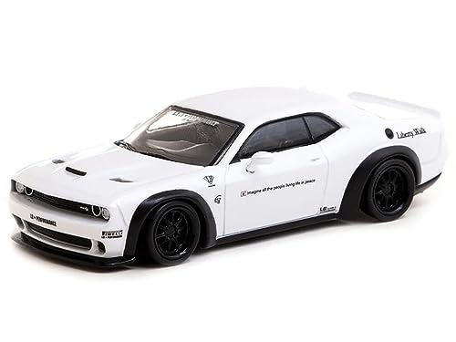 Tarmac Works Challenger SRT Hellcat LB-Works - Lamley Special Edition White Global64 Series 1/64 Diecast Model Car T64G-TL039-WH