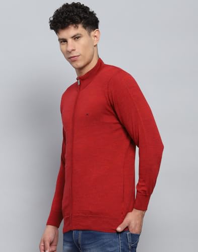 Image of Monte Carlo Men Regular Fit Full Sleeve Solid T Neck Winter Pullover (Pack of 1)