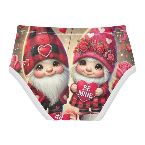 Fun Print Toddler Underwear Custom 2t Cotton Panties for Girl Lovely Valentine Gnome Pink Kids Undies Briefs2