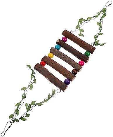 iplusmile 3pcs Cage Hammock Decor Hanging for Supply Swing Parrots Stand Household Chewing Accessory Lovebird Pet Suspending Toy Climbing Wooden Plaything Perch Bird Wear-Resistant Parrot