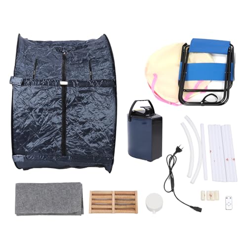 Tnfeeon SPA de Sauna de Personal Portátil Liviano con Silla de Generador de Control Remoto para Relajarse en Casa, Temporizador de 90 Minutos, Carpa de Sauna de Sauna de Cuerpo de de (EU