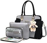 Soperwillton Purses for Women Crossbody Shoulder Handbags Top Handle Satchel Tote Bag Wallet Set 3pcs