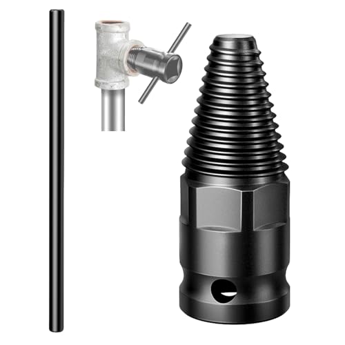 Schraubenausdreher, Hochpräzises Feinzahngewinde, 1/2 Zoll Rohrschraubenausdreher, Robust und Langlebig, Zum Entfernen Beschädigter Schrauben und Reparieren von Rohrgewindeverbindungen (Schwarz)