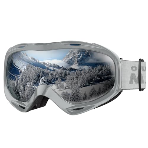 Image of OutdoorMaster OTG Ski Goggles - Over Glasses Ski /Snowboard Goggles for Men, Women & Youth - 100% UV Protection (Contour Frame + VLT 10.4% Grey Lens)