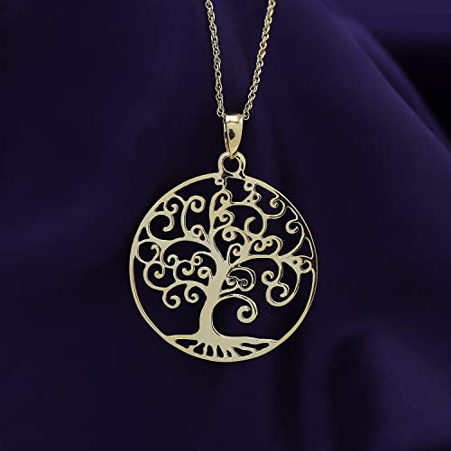 THE JEWEL ZONE Tree of Life Filigree Pendant Necklace 14k Gold Over Sterling Silver3