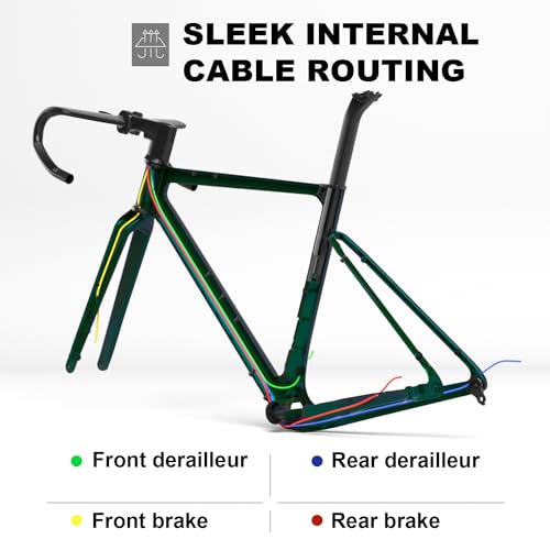 ICAN Graro Carbon Gravel Bike Frameset UCI and UDH Rear Hanger Bottom Bracket T47 49/52/54/56/58cm (Chameleon, 56cm)