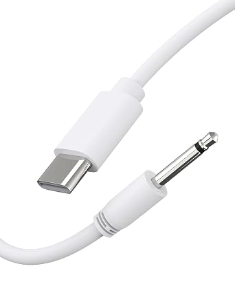 USB Type C DC Charging Cable 2.5mm DC Charger Cord 2.6Ft Replacement for Massager-1 PackWhite