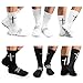 Meudid 6 Pairs Cross Grip Soccer Socks for US 6-13 - Anti-Slip Christian Socks with Bible Verse, Jesus Sports Sock for Football Training