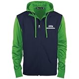Dunbrooke Men's College Navy/Neon Green Seattle Seahawks Alpha Full-Zip Jacket