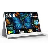 Minifire モバイルモニター 15.6インチ 解像度FHD1920*1080 モバイルディスプレイ ポータブルモニター IPS液晶パネル 非光沢画面 薄型 軽量 PU保護カバー付き スピーカー内蔵 USB Type-C ミニHDMI PS4/XBOX/Sw-itch/PC/Macなど対応 在宅勤務 リモートワーク MFP156T1F 白 ホワイト